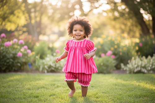 Lilleloom Toddler in Pink Stripe Set
